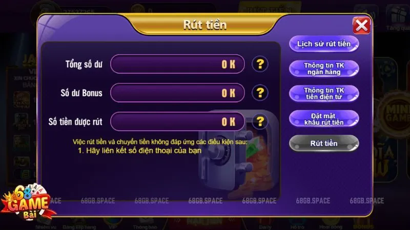 Rút tiền 68 game bài